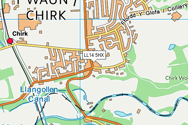LL14 5HX map - OS VectorMap District (Ordnance Survey) LL14 5HX map - OS VectorMap District (Ordnance Survey)