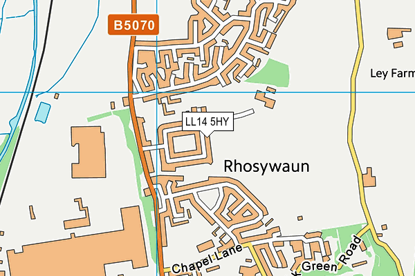 LL14 5HY map - OS VectorMap District (Ordnance Survey) LL14 5HY map - OS VectorMap District (Ordnance Survey)