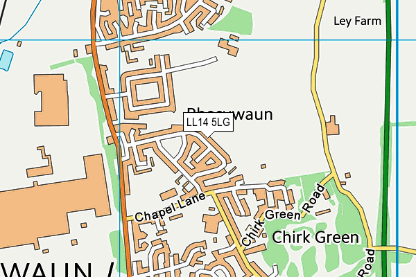 LL14 5LG map - OS VectorMap District (Ordnance Survey) LL14 5LG map - OS VectorMap District (Ordnance Survey)