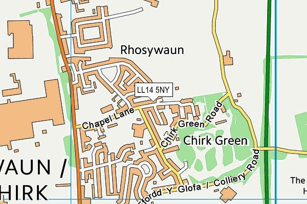 LL14 5NY map - OS VectorMap District (Ordnance Survey) LL14 5NY map - OS VectorMap District (Ordnance Survey)