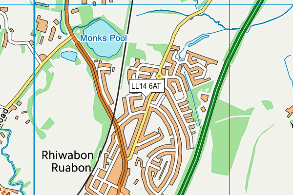 LL14 6AT map - OS VectorMap District (Ordnance Survey) LL14 6AT map - OS VectorMap District (Ordnance Survey)