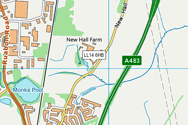 LL14 6HB map - OS VectorMap District (Ordnance Survey) LL14 6HB map - OS VectorMap District (Ordnance Survey)