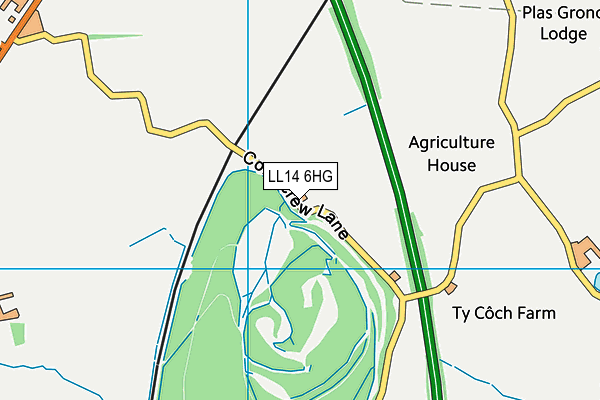 LL14 6HG map - OS VectorMap District (Ordnance Survey) LL14 6HG map - OS VectorMap District (Ordnance Survey)