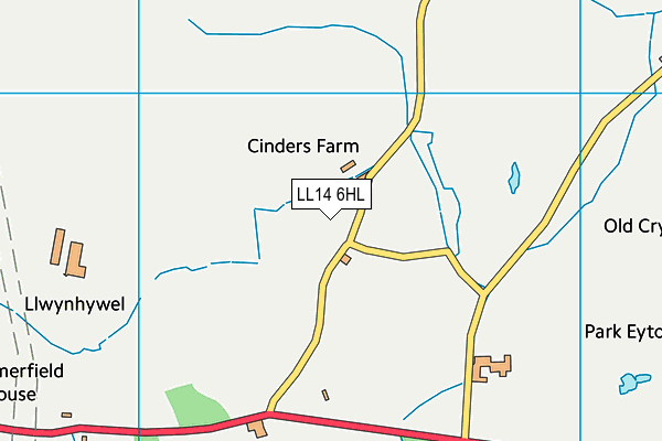 LL14 6HL map - OS VectorMap District (Ordnance Survey) LL14 6HL map - OS VectorMap District (Ordnance Survey)