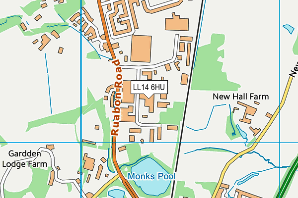 LL14 6HU map - OS VectorMap District (Ordnance Survey) LL14 6HU map - OS VectorMap District (Ordnance Survey)