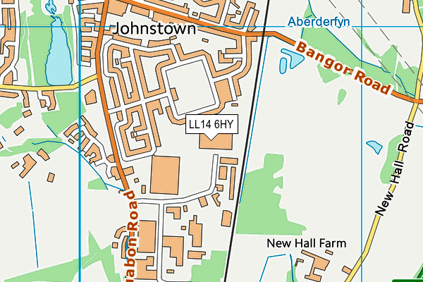 LL14 6HY map - OS VectorMap District (Ordnance Survey) LL14 6HY map - OS VectorMap District (Ordnance Survey)