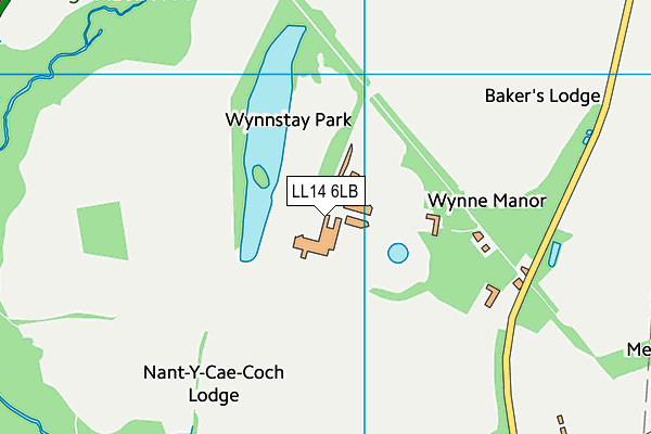 LL14 6LB map - OS VectorMap District (Ordnance Survey) LL14 6LB map - OS VectorMap District (Ordnance Survey)