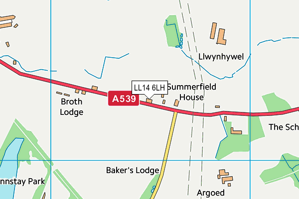 LL14 6LH map - OS VectorMap District (Ordnance Survey) LL14 6LH map - OS VectorMap District (Ordnance Survey)