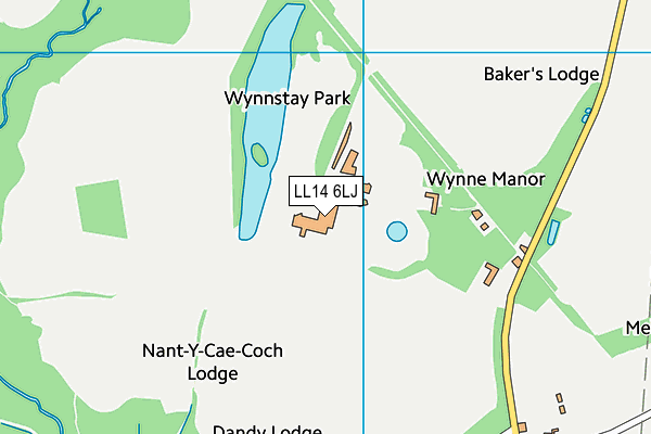 LL14 6LJ map - OS VectorMap District (Ordnance Survey) LL14 6LJ map - OS VectorMap District (Ordnance Survey)