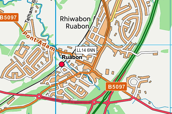 LL14 6NN map - OS VectorMap District (Ordnance Survey)