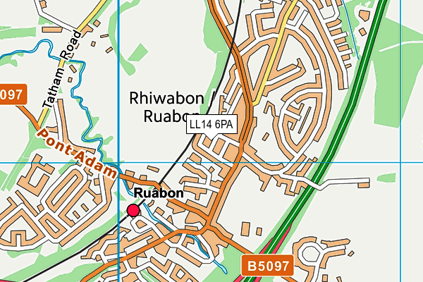 LL14 6PA map - OS VectorMap District (Ordnance Survey) LL14 6PA map - OS VectorMap District (Ordnance Survey)