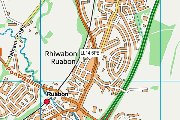 LL14 6PE map - OS VectorMap District (Ordnance Survey)