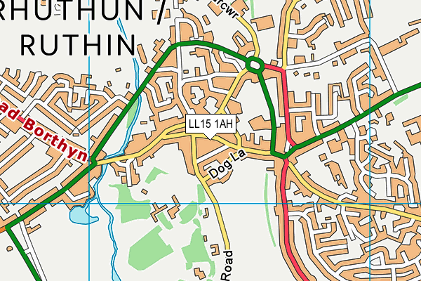 LL15 1AH map - OS VectorMap District (Ordnance Survey) LL15 1AH map - OS VectorMap District (Ordnance Survey)