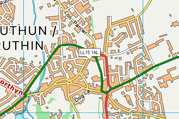 LL15 1AL map - OS VectorMap District (Ordnance Survey) LL15 1AL map - OS VectorMap District (Ordnance Survey)