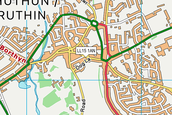 LL15 1AN map - OS VectorMap District (Ordnance Survey) LL15 1AN map - OS VectorMap District (Ordnance Survey)