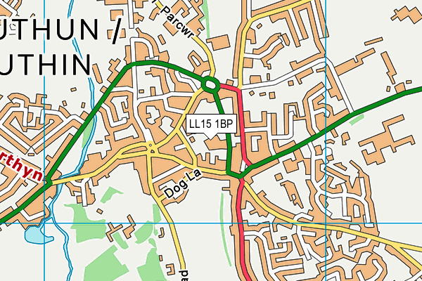 LL15 1BP map - OS VectorMap District (Ordnance Survey) LL15 1BP map - OS VectorMap District (Ordnance Survey)