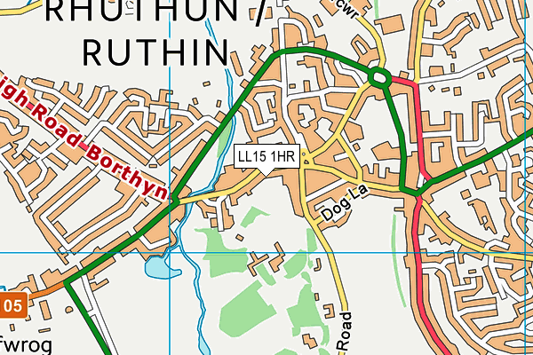 LL15 1HR map - OS VectorMap District (Ordnance Survey) LL15 1HR map - OS VectorMap District (Ordnance Survey)
