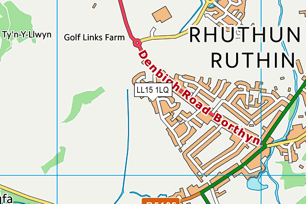 LL15 1LQ map - OS VectorMap District (Ordnance Survey) LL15 1LQ map - OS VectorMap District (Ordnance Survey)