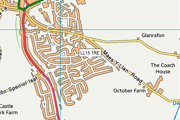 LL15 1RE map - OS VectorMap District (Ordnance Survey) LL15 1RE map - OS VectorMap District (Ordnance Survey)