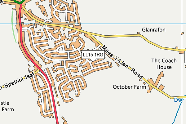 LL15 1RG map - OS VectorMap District (Ordnance Survey) LL15 1RG map - OS VectorMap District (Ordnance Survey)