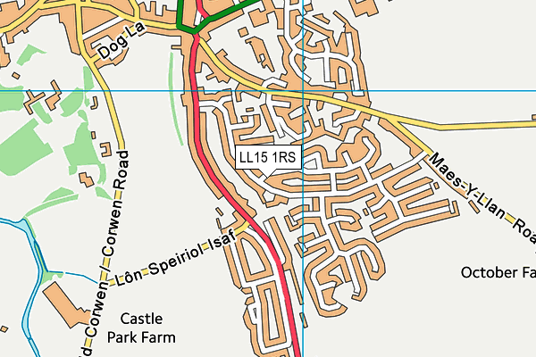 LL15 1RS map - OS VectorMap District (Ordnance Survey) LL15 1RS map - OS VectorMap District (Ordnance Survey)