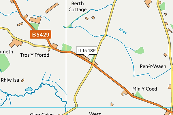 LL15 1SP map - OS VectorMap District (Ordnance Survey) LL15 1SP map - OS VectorMap District (Ordnance Survey)