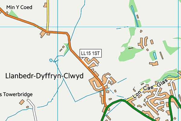 LL15 1ST map - OS VectorMap District (Ordnance Survey) LL15 1ST map - OS VectorMap District (Ordnance Survey)