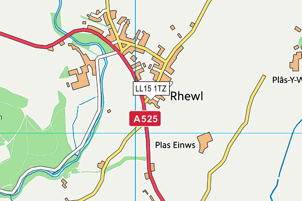 LL15 1TZ map - OS VectorMap District (Ordnance Survey) LL15 1TZ map - OS VectorMap District (Ordnance Survey)