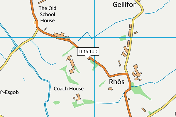 LL15 1UD map - OS VectorMap District (Ordnance Survey) LL15 1UD map - OS VectorMap District (Ordnance Survey)
