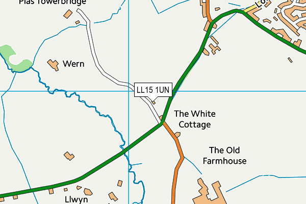 LL15 1UN map - OS VectorMap District (Ordnance Survey) LL15 1UN map - OS VectorMap District (Ordnance Survey)