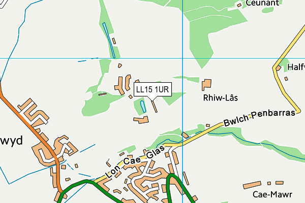 LL15 1UR map - OS VectorMap District (Ordnance Survey) LL15 1UR map - OS VectorMap District (Ordnance Survey)