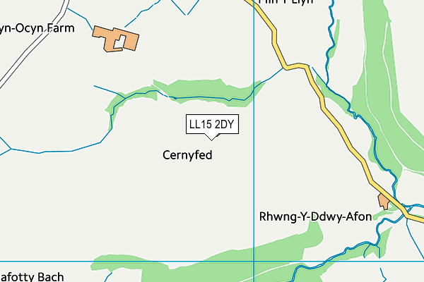 LL15 2DY map - OS VectorMap District (Ordnance Survey) LL15 2DY map - OS VectorMap District (Ordnance Survey)