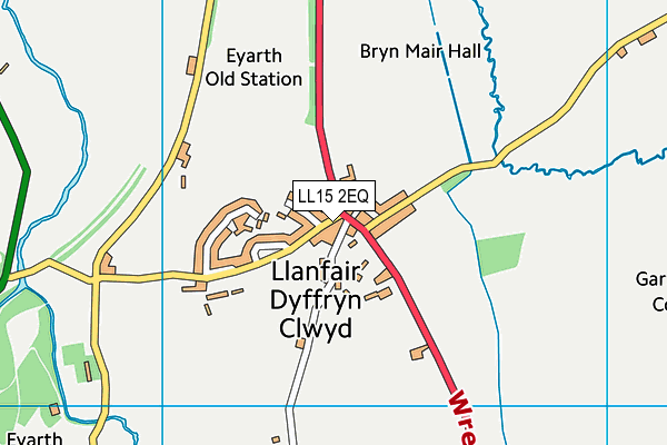 LL15 2EQ map - OS VectorMap District (Ordnance Survey) LL15 2EQ map - OS VectorMap District (Ordnance Survey)