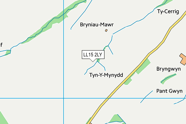 LL15 2LY map - OS VectorMap District (Ordnance Survey) LL15 2LY map - OS VectorMap District (Ordnance Survey)