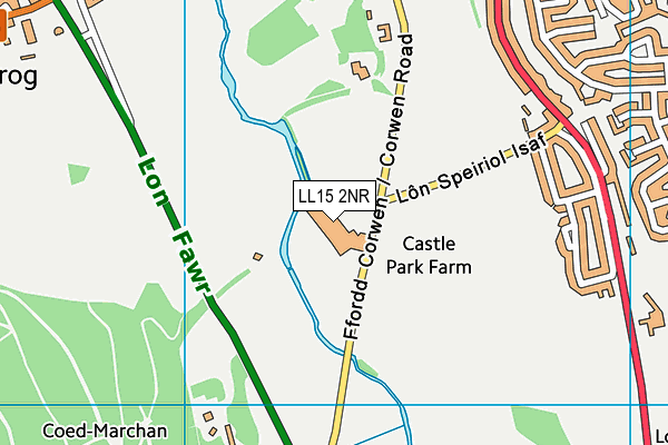 LL15 2NR map - OS VectorMap District (Ordnance Survey) LL15 2NR map - OS VectorMap District (Ordnance Survey)