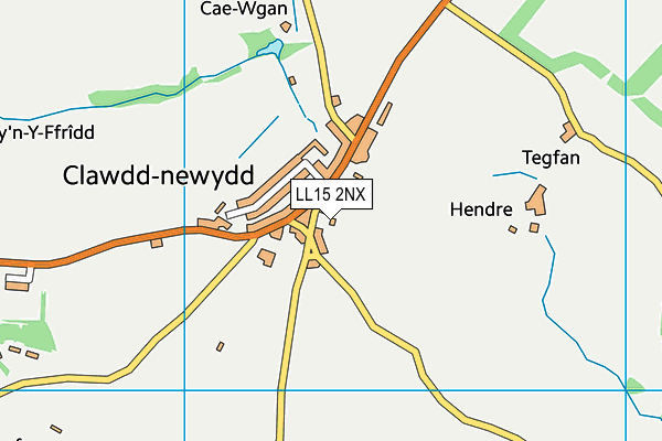 LL15 2NX map - OS VectorMap District (Ordnance Survey) LL15 2NX map - OS VectorMap District (Ordnance Survey)