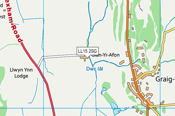 LL15 2SG map - OS VectorMap District (Ordnance Survey) LL15 2SG map - OS VectorMap District (Ordnance Survey)