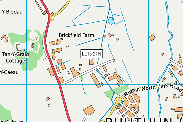 LL15 2TN map - OS VectorMap District (Ordnance Survey) LL15 2TN map - OS VectorMap District (Ordnance Survey)