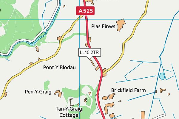 LL15 2TR map - OS VectorMap District (Ordnance Survey) LL15 2TR map - OS VectorMap District (Ordnance Survey)