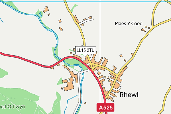 LL15 2TU map - OS VectorMap District (Ordnance Survey) LL15 2TU map - OS VectorMap District (Ordnance Survey)