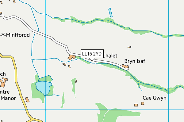 LL15 2YD map - OS VectorMap District (Ordnance Survey) LL15 2YD map - OS VectorMap District (Ordnance Survey)