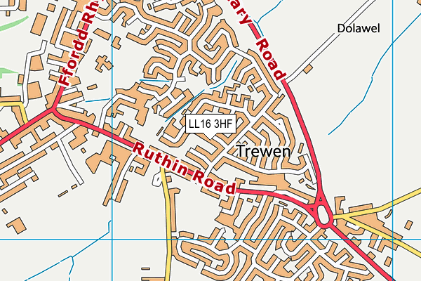 LL16 3HF map - OS VectorMap District (Ordnance Survey) LL16 3HF map - OS VectorMap District (Ordnance Survey)