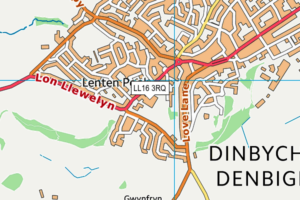 LL16 3RQ map - OS VectorMap District (Ordnance Survey) LL16 3RQ map - OS VectorMap District (Ordnance Survey)