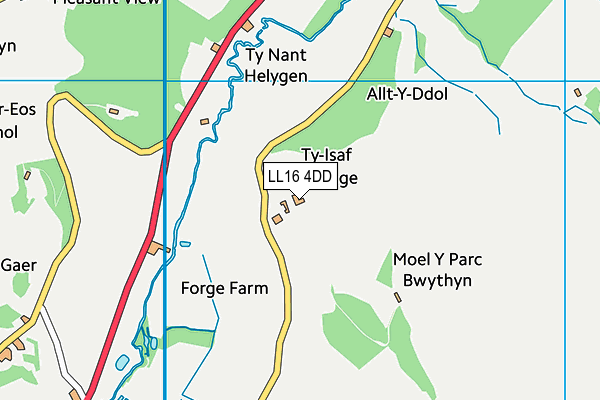 LL16 4DD map - OS VectorMap District (Ordnance Survey) LL16 4DD map - OS VectorMap District (Ordnance Survey)