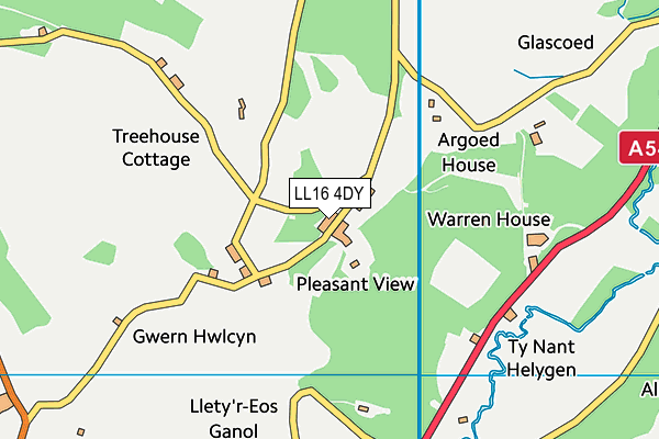 LL16 4DY map - OS VectorMap District (Ordnance Survey) LL16 4DY map - OS VectorMap District (Ordnance Survey)