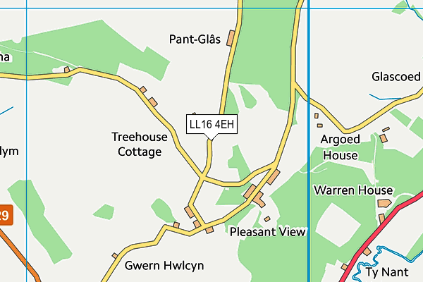 LL16 4EH map - OS VectorMap District (Ordnance Survey) LL16 4EH map - OS VectorMap District (Ordnance Survey)