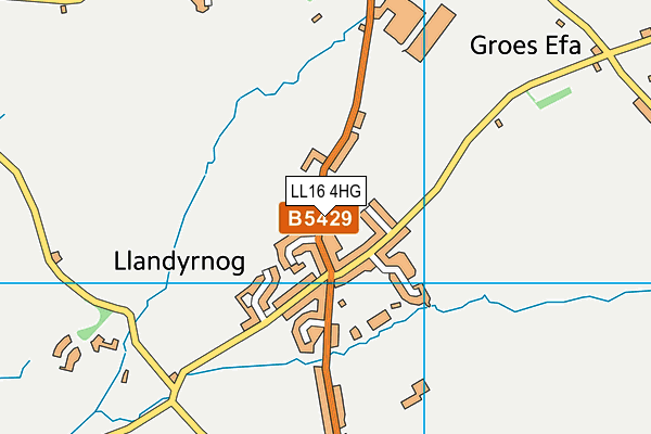 LL16 4HG map - OS VectorMap District (Ordnance Survey) LL16 4HG map - OS VectorMap District (Ordnance Survey)