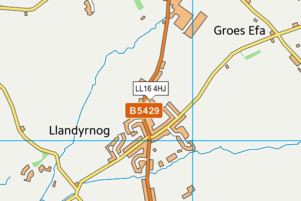 LL16 4HJ map - OS VectorMap District (Ordnance Survey) LL16 4HJ map - OS VectorMap District (Ordnance Survey)