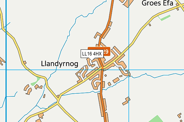 LL16 4HX map - OS VectorMap District (Ordnance Survey) LL16 4HX map - OS VectorMap District (Ordnance Survey)