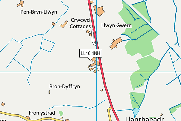 LL16 4NH map - OS VectorMap District (Ordnance Survey) LL16 4NH map - OS VectorMap District (Ordnance Survey)